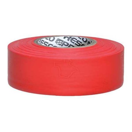 Zoro Select Flagging Tape, No Legend, Red, 1 3/16 in Wide x 300 ft Length, Vinyl, 2 mil TXR-200