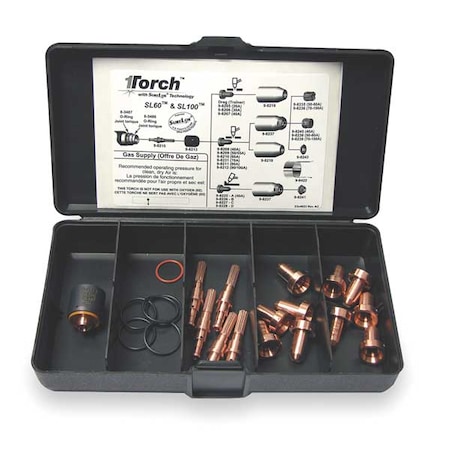 THERMAL DYNAMICS Plasma Torch Consumable Kit, 60 Amps 5-2553