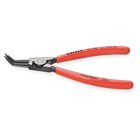 Knipex Retaining Ring Pliers, 0.078In Tip, 45 Deg 46 31 A22 SBA