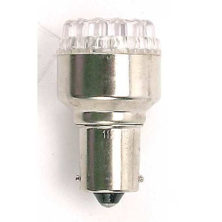 Hamsar Miniature LED Light Bulb, 1.4 W, S8, Single Contact Bayonet, BA15s 3JYN8