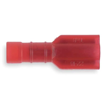 Sta-Kon Female Disconnect, Red, 22 to 18 AWG, PK100 18RA-2577