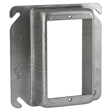 Raco Mud Ring, 1 Gang, Galvanized Zinc, Square Box Type 775