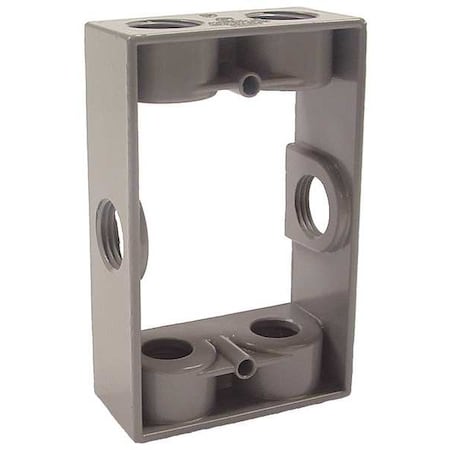 Bell Outdoor Weatherproof Electrical Box, 9.5 cu in, Single Gang Box Type, 1 Gang, Aluminum, Rectangular Shape 5400-0