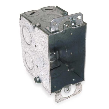 Raco Electrical Box, 14 cu in, Switch Box Type, 1 Gang, Galvanized Zinc, Rectangular Shape 567