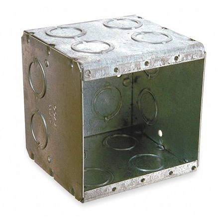 RACO Electrical Box, 45 cu in, Masonry Box, 2 Gangs, Galvanized Zinc 696