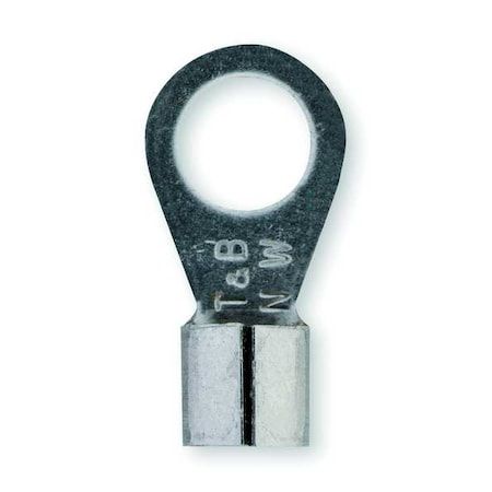 Sta-Kon Ring Terminal, #10 Stud Size, 10 AWG, 600 V, Bare Insulated, Bare, Crimp Termination Only, 50 PK NW10-10