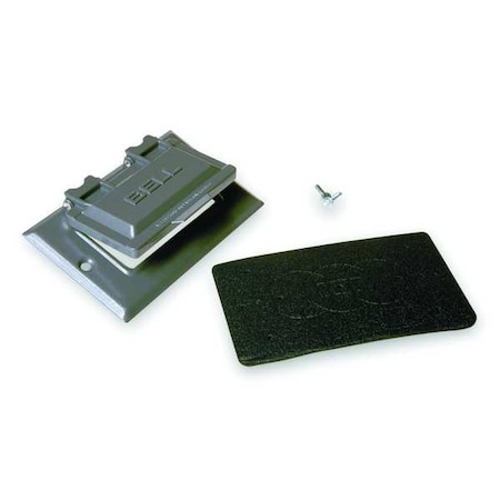Bell Outdoor Weatherproof Cover, Single Gang Box Type, 1 Gang, Flip/Snap Cover Type 5101-0