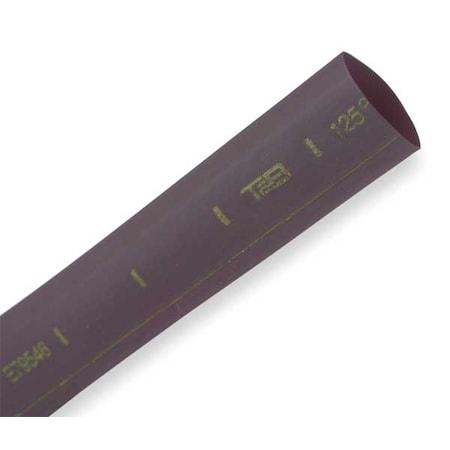 Shrink-Kon Heat Shrink Tube, Thin Wall, 2:1 I.D. Shrink Ratio, 0.5 in I.D. Before Shrinking, Black, 6 in CPO50006