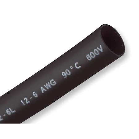 Shrink-Kon Adhesive Lined Heat Shrink Tube, Heavy Wall, 3:1 I.D. Shrink Ratio, 0.35 in I.D. Before Shrinking HS16-12-4