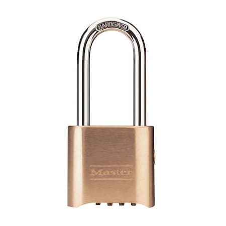 Master Lock Combination Padlock, Bottom, Black/Silver 176LH