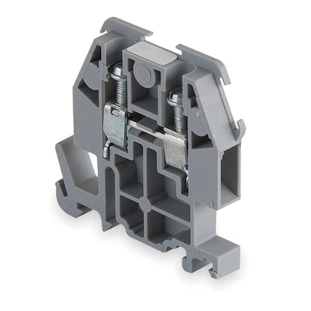 Square D Terminal Block, Solderless Box Lug, 1 Pole, 30 A, 600 V AC/DC, 10 AWG, Screw Termination, Gray 9080GME6