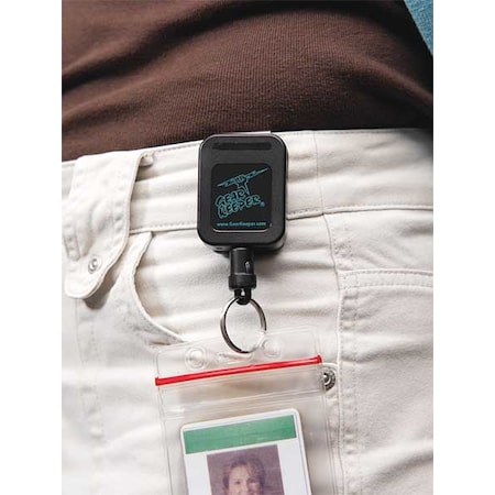 Gear Keeper Key Retractor, Black, Stainless Steel Spring, Nylon, High-Force RT3-5852