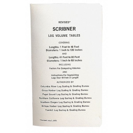 Rite In The Rain Scaling Rule Scribner Log Volume 45
