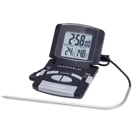 Traceable Digital Thermometer, 95 Degrees to 102 Degrees F for Wall or Desk Use 4147