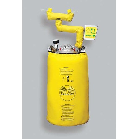 Bradley Heated Eyewash Station, Pressurized, 10 gal Tank Capacity, Portable, 38 in H., 14 in W S19-690H