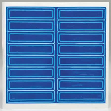 Accuform Hard Hat Label, 1 In. H, 4 In. W, PK16, Background Color: Blue LHR104BU