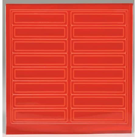 Accuform Hard Hat Label, 1 In. H, 4 In. W, PK16, Legend Style: Blank LHR104RD