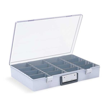 FLAMBEAU Compartment Box with 4 to 40 compartments, Plastic, 3 in H x 18 1/2 in W 6745BA