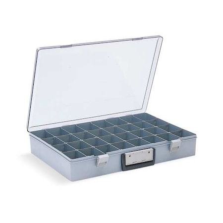 FLAMBEAU Adjustable Compartment Box with 8 to 32 compartments, Plastic, 3 in H x 18 1/2 in W 6745AZ