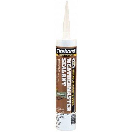 Titebond Polymer Sealant, 10 oz, Cartridge, Black, Polymer Base, WeatherMaster 44031