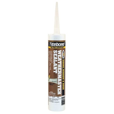 Titebond Sealant, 10 oz, Cartridge, Clay, Polymer Base, WeatherMaster 44771B