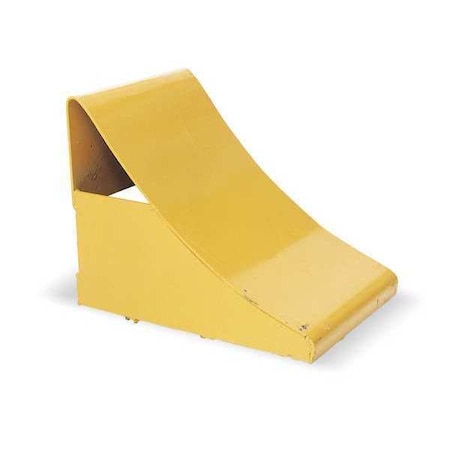 Zoro Select Wheel Chock, 8 In, Formed Steel 3KR56