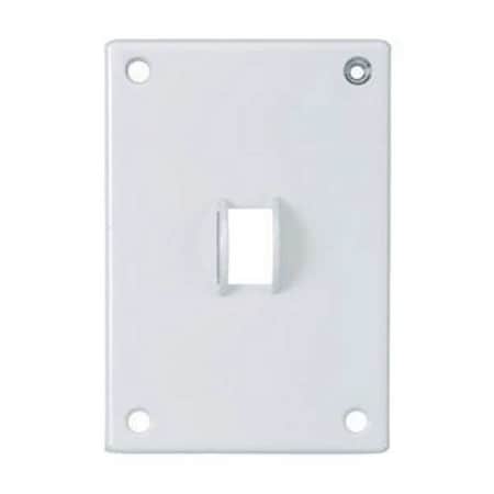 Hubbell Wiring Device-Kellems Security Series, Number of Gangs: 1-Gang Steel, Zinc Plated, Powder Finish, White SWP1