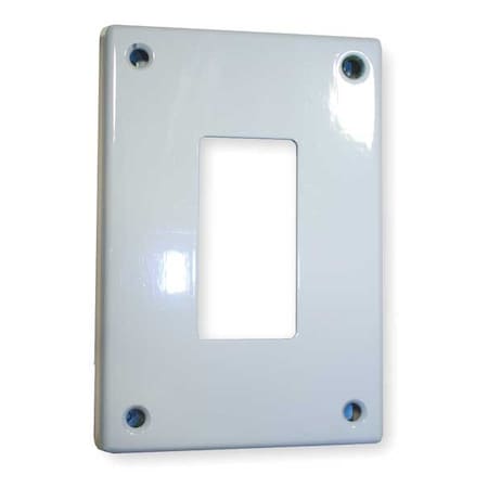 Hubbell Wiring Device-Kellems Security Series, Number of Gangs: 1-Gang Steel, Zinc Plated, Powder Finish, White SWP26