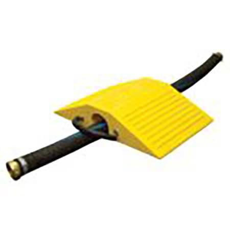 Zoro Select Cable Protector, 6 in H, 30 in L, 18-1/4 in W, 1 Channel, Polyurethane, Yellow COP2200-4.5