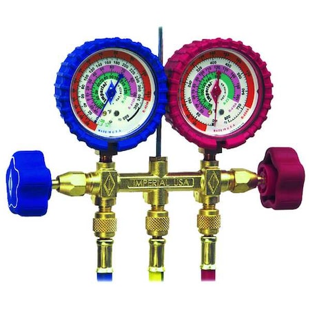 Imperial Mechanical Manifold Gauge Set, 2-Valve 421-C