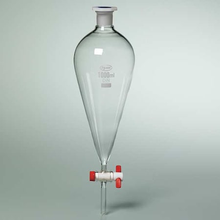 Zoro Select Separatory Funnel, 1000 mL 3KWT2