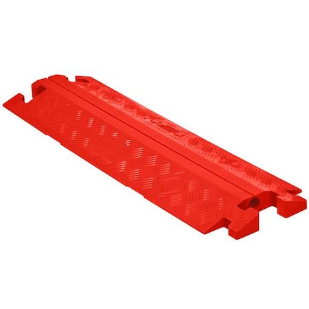 Linebacker Cable Protector, 1-5/8 in H, 36 in L, 11-1/2 in W, 1 Channel, Polyurethane, Orange CP1X125-GP-O