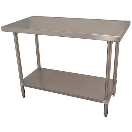 Advance Tabco Work Table, Stainless Steel, 72 in W, 35 1/2 in Height, 525 lb, Straight VSS - 306-GR