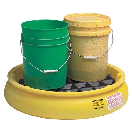 Eagle Mfg Spill Containment Tray, 5 gal Spill Capacity, 600 lb Load Capacity, Polyethylene 1615