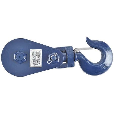 B/A Products Co Snatch Block, Wire Rope, 3/4 in Max Cable Size, 16,000 lb Max Load, Painted 6I-8T6