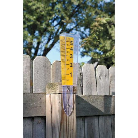 Taylor Rain Gauge, 0 to 5 in., Polycarbonate 2702-35