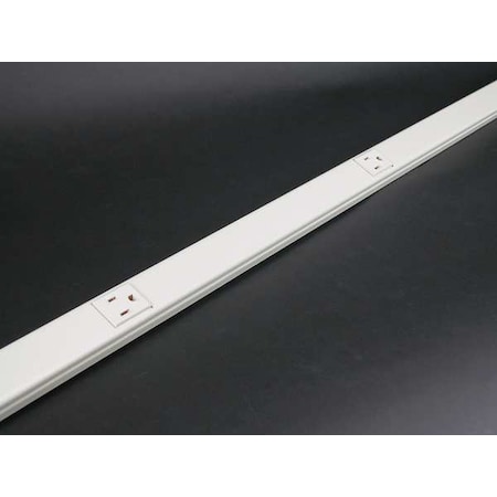 Legrand Outlet Strip, Plug Converter, 5-15R, 6 ft., White WH20GB612