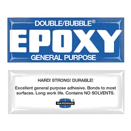 HARDMAN Epoxy Adhesive, Amber, 1:01 Mix Ratio, 8 hr Functional Cure, Packet 4005-BG10