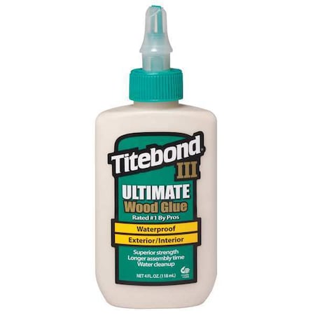 Titebond Epoxy Adhesive, III Ultimate Series, Amber, 24 hr Full Cure, 4 oz, Packet 1412