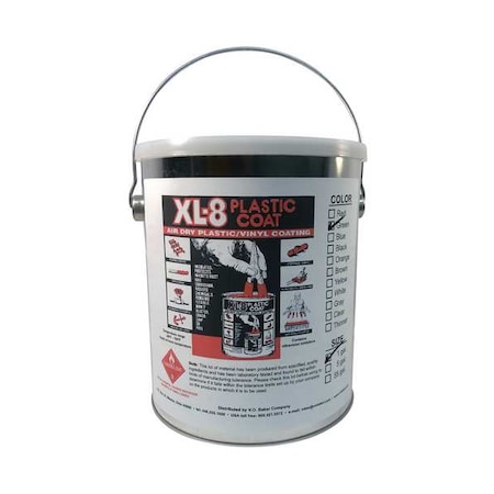 Zoro Select PVC Maintenance Coating, Green, 1 gal XL8-1-GREEN