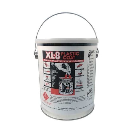 Zoro Select PVC Maintenance Coating, Red, 1 gal XL8-1-RED