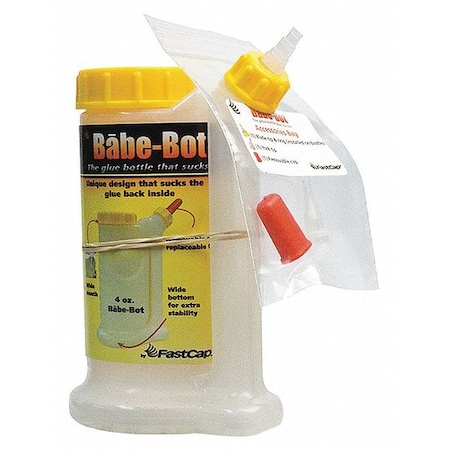 Fastcap Glue Dispenser, Yellow/White, 4 oz, Plastic GBABEBOT.YB