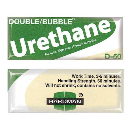 Hardman Urethane Adhesive, Double/Bubble D-50 Series, Clear, Packet, 10 PK, 1:01 Mix Ratio 4022-BG10