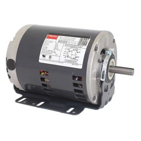 Dayton Split-Phase Belt Drive Motor, 3/4 HP, 56H Frame, 115/208-230V AC Voltage, 1,725 Nameplate RPM 3K617BG