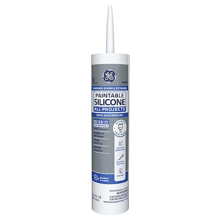 Ge Sealant, 10.1 oz, Cartridge, White, Silicone Base GE7000 12G