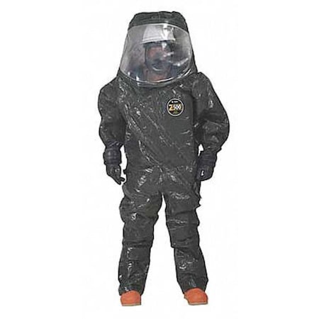 Kappler Encapsulated Suit, L/XL, Charcoal, Zytron(R) 500 Z5H580 LG/XL-CH