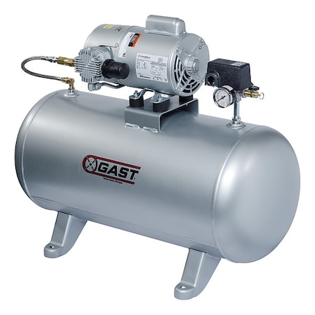 Gast Piston Air Compressor, 0.333 hp, 3.1 cfm 3LBA-46T-M300AX