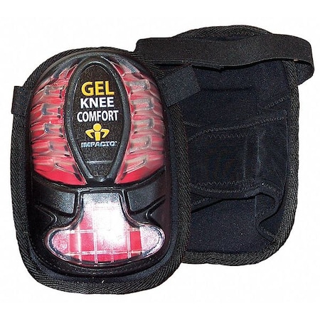 Impacto Knee Pad, All Terrain, Gel Pad, Nylon, Plastic, Rubber Cap, hook-and-loop Closure, 2 Straps 865-00