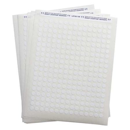 Brady Label, White, Nylon, White, PK2500 LAT-60-799-2.5