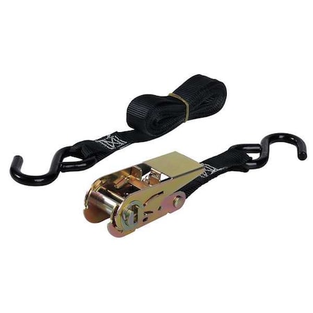 Keeper Tie Down Strap, S-Hook, Black 89511